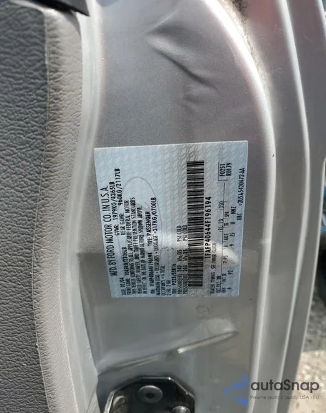 2004 Ford Mustang from USA, damaged, VIN 1FAFP40644F196194